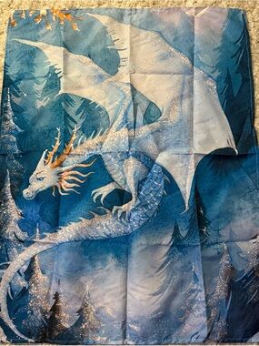 Blue Winter Dragon tapestry